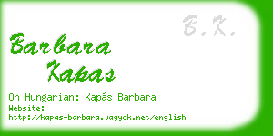 barbara kapas business card